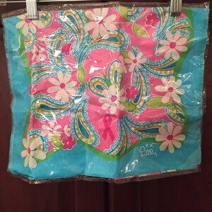 Lilly Pulitzer 2004 Ford/Komen Breast Cancer Awareness Silk Scarf